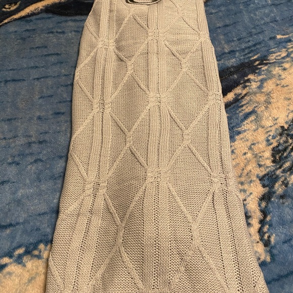 Gray turtleneck sweater dress - Picture 2 of 7